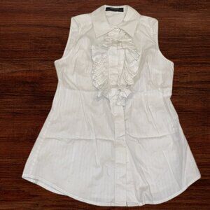 club monaco ruffle blouse xs